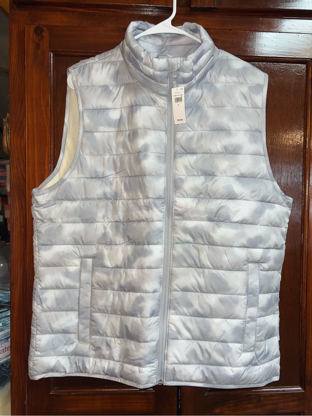 Women size large gap brand gray/white vest